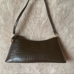 ASOS Black Croc Shoulder Bag